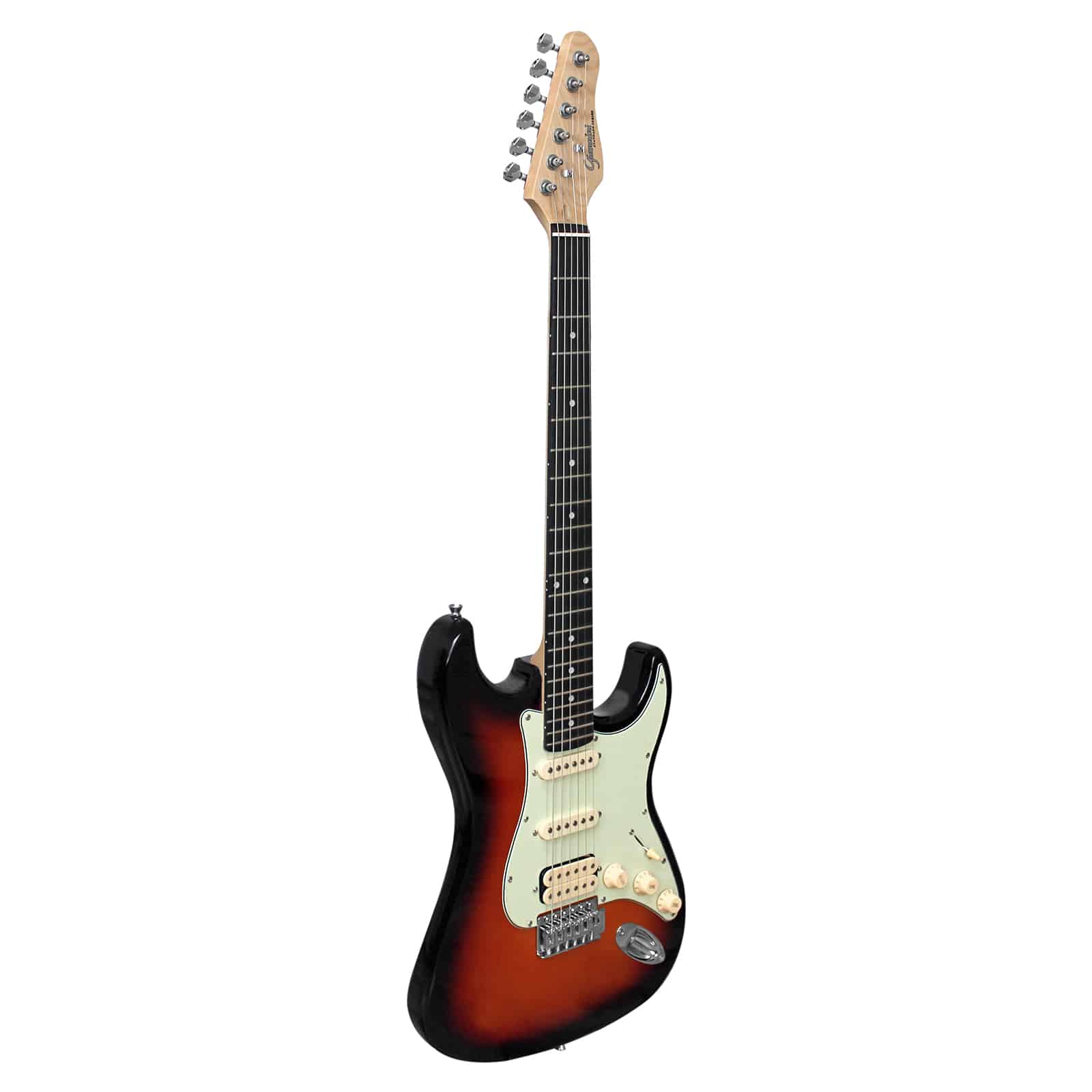 Electric Guitar Giannini G-101 3 Tone Sunburst with Mint Green